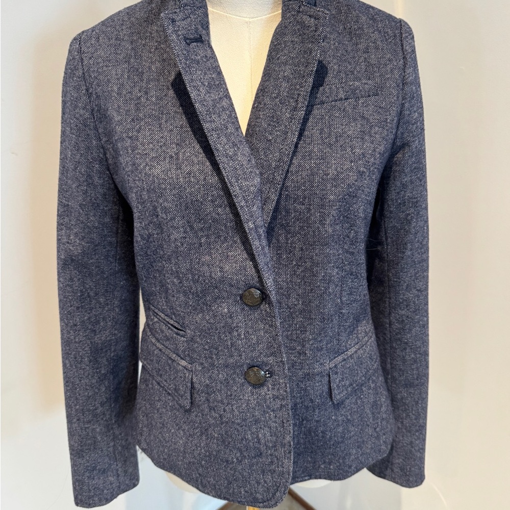 Banana Republic Heathered Navy Blazer